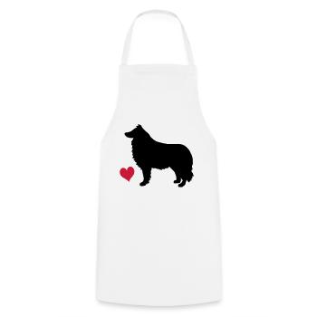 Dog - Cooking Apron - white - Front - AI Model Male 185 dark (185cm)