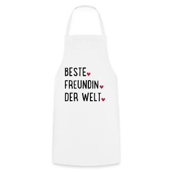 Beste Freundin - Kochschürze - Weiß - Vorne - AI Model Male 185 dark (185cm)