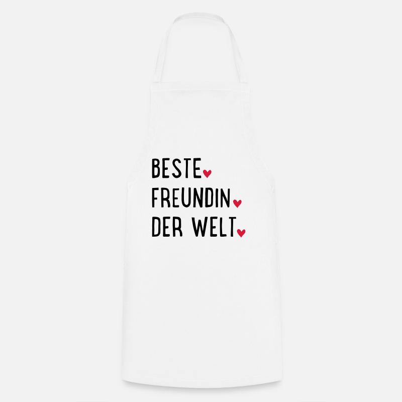 Beste Freundin - Kochschürze - Weiß