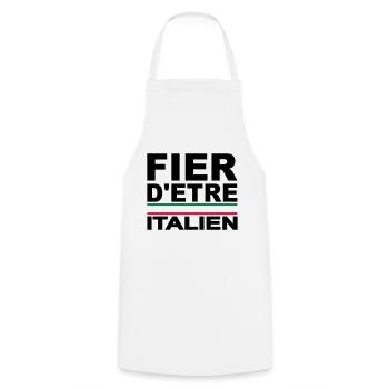 Fier d'être supporter Italie, italia - Tablier de cuisine - blanc - Devant - AI Model Male 185 dark (185cm)