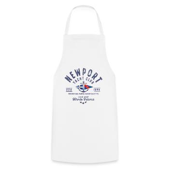 Newport Yacht club Rhode Island blc 1 - Tablier de cuisine - blanc - Devant - AI Model Male 185 dark (185cm)