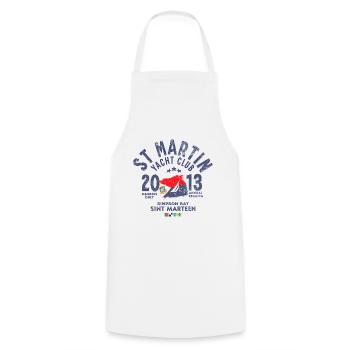 St Martin Yacht club blc Copy - Cooking Apron - white - Front - AI Model Male 185 dark (185cm)