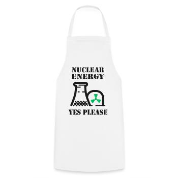 Nuclear Energy, Yes Please, Nuclear Power - Cooking Apron - white - Front - AI Model Male 185 dark (185cm)