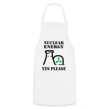 Nuclear Energy, Yes Please, Nuclear Power - Cooking Apron - white - Front - AI Model Male 185 dark (185cm)