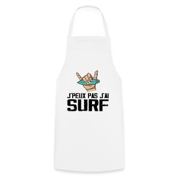Ich kann nicht surfen - Kochschürze - Weiß - Vorne - AI Model Male 185 dark (185cm)