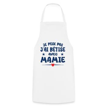 I can't I messed up with grandma - Cooking Apron - white - Front - AI Model Male 185 dark (185cm)