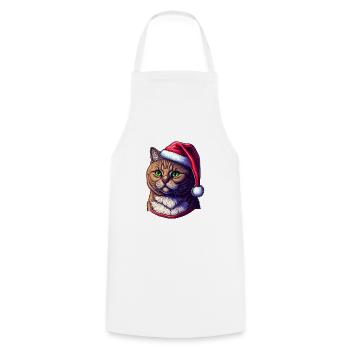Perfect Winter cat digital illustration, a great - Cooking Apron - white - Front - AI Model Male 185 dark (185cm)