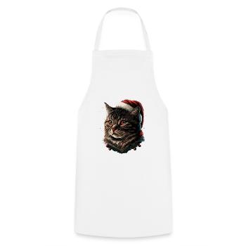 Perfect Winter kitten digital artwork, the - Cooking Apron - white - Front - AI Model Male 185 dark (185cm)