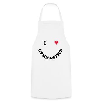 gymnastics - Cooking Apron - white - Front - AI Model Male 185 dark (185cm)