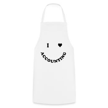 accountant - Cooking Apron - white - Front - AI Model Male 185 dark (185cm)