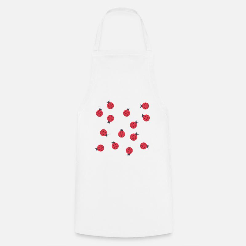 Coccinelles - Tablier de cuisine - blanc