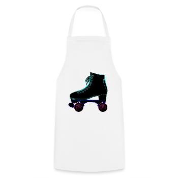 Rollschuhe, roller skates derby skate park, wrotki - Tablier de cuisine - blanc - Devant - AI Model Male 185 dark (185cm)