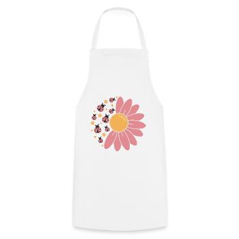 Ladybird & Sunflower - Cooking Apron - white - Front - AI Model Male 185 dark (185cm)