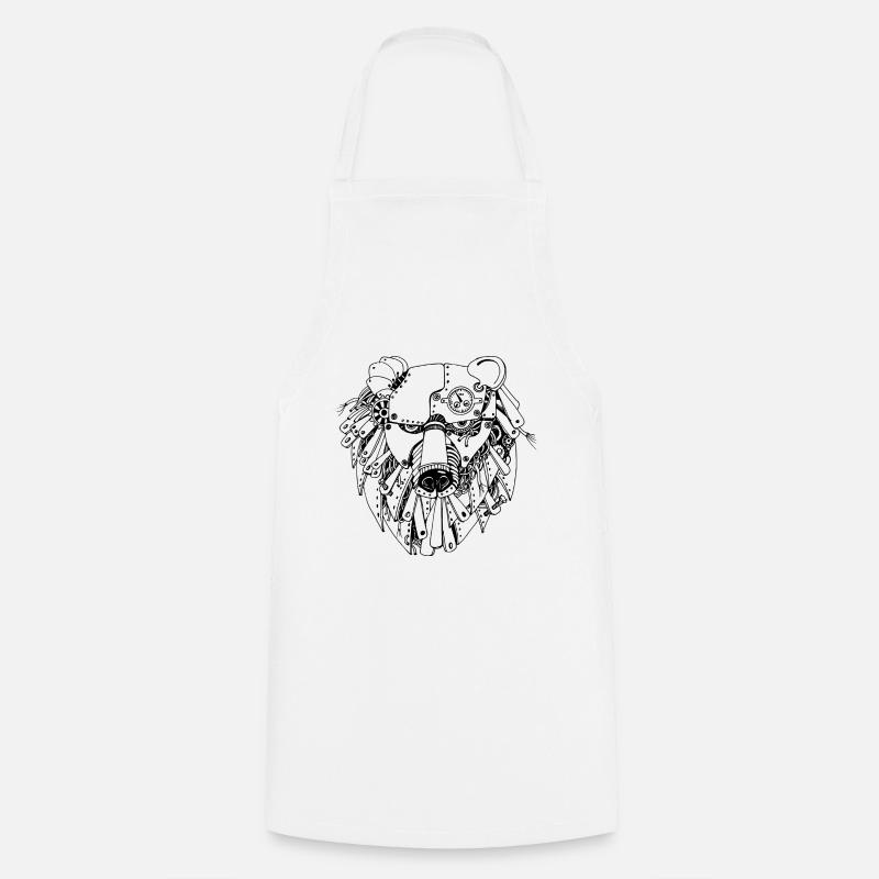 ours steampank - Tablier de cuisine - blanc