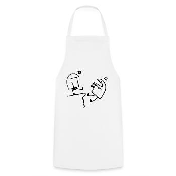 13 years old Gift Idea Humor Birthday 13 years old - Cooking Apron - white - Front - AI Model Male 185 dark (185cm)