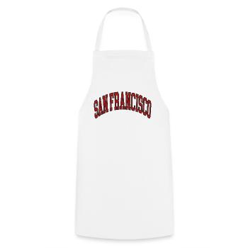 San Francisco - Tablier de cuisine - blanc - Devant - AI Model Male 185 dark (185cm)