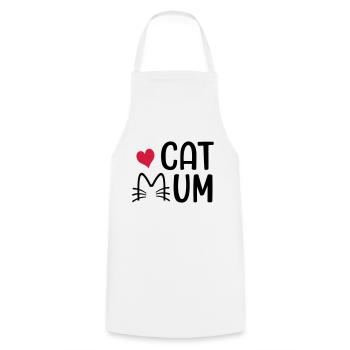 Chat - Tablier de cuisine - blanc - Devant - AI Model Male 185 dark (185cm)