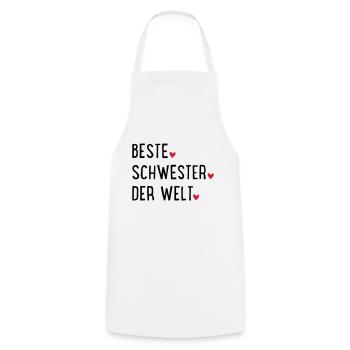 Schwester - Kochschürze - Weiß - Vorne - AI Model Male 185 dark (185cm)