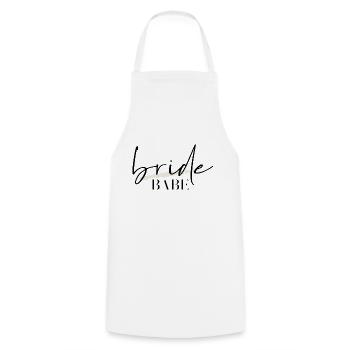 The Bride - Die Braut Hochzeit JGA Party - Kochschürze - Weiß - Vorne - AI Model Male 185 dark (185cm)