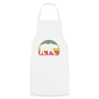 Papa Bear Proud Daddy Proud Dad - Cooking Apron - white - Front - AI Model Male 185 dark (185cm)