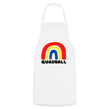 Quadball Rainbow - Cooking Apron - white - Front - AI Model Male 185 dark (185cm)