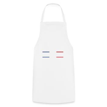 Je soutiens deux équipes la France - Tablier de cuisine - blanc - Devant - AI Model Male 185 dark (185cm)
