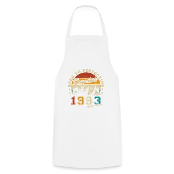 Cadeau d’anniversaire né en décembre 1993 - Tablier de cuisine - blanc - Devant - AI Model Male 185 dark (185cm)