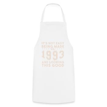 made in 1993 and looking this good - Cooking Apron - white - Front - AI Model Male 185 dark (185cm)