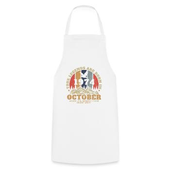 Legendary since October 1974 Vintage - Cooking Apron - white - Front - AI Model Male 185 dark (185cm)