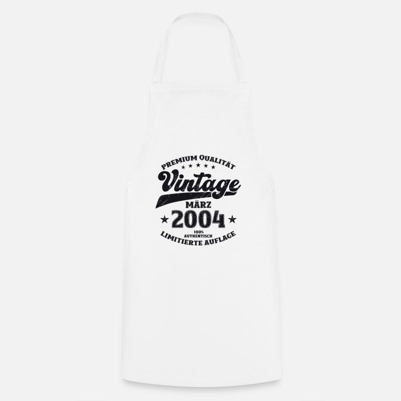 20 års fødselsdag Original marts Vintage 2004 - Forklæde - hvid