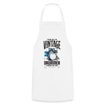 Je ne suis pas vieux Je suis Vintage Retro 2007 Batteur - Tablier de cuisine - blanc - Devant - AI Model Male 185 dark (185cm)