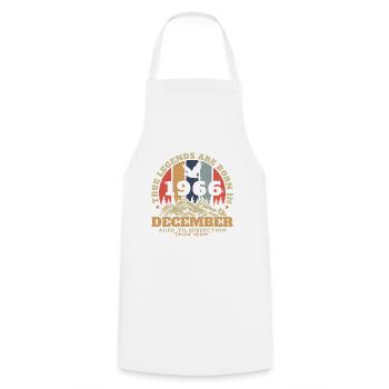 Décembre 1966 Vintage Anniversaire Rétro Cadeau - Tablier de cuisine - blanc - Devant - AI Model Male 185 dark (185cm)