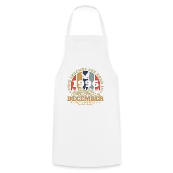 Décembre 1996 Vintage Retro Cadeau D’anniversaire - Tablier de cuisine - blanc - Devant - AI Model Male 185 dark (185cm)
