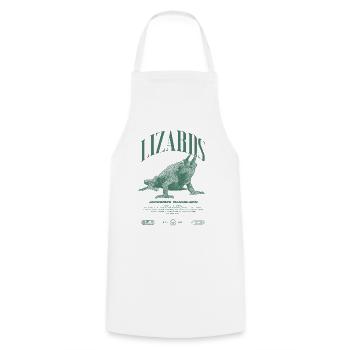 Jackson's Chameleon Streetwear Lizard Keeper - Cooking Apron - white - Front - AI Model Male 185 dark (185cm)