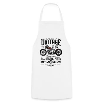 Vintage Motorrad Motorrad Motorrad Geburtstag 1952 - Kochschürze - Weiß - Vorne - AI Model Male 185 dark (185cm)