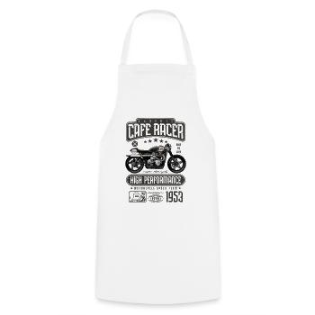 Cafe Racer Motorrad Geburtstag Biker Jahrgang 1953 - Kochschürze - Weiß - Vorne - AI Model Male 185 dark (185cm)