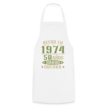 Hergestellt im Jahr 1974 50 Jahre Geburtstagsgeschenk - Kochschürze - Weiß - Vorne - AI Model Male 185 dark (185cm)