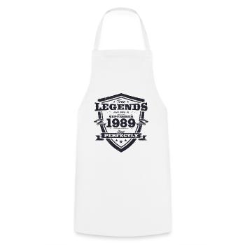 35th Birthday Original Legend 1989 Vintage 1989 - Cooking Apron - white - Front - AI Model Male 185 dark (185cm)