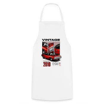 Je ne suis pas vieux Je suis Voiture classique vintage Né en 2010 - Tablier de cuisine - blanc - Devant - AI Model Male 185 dark (185cm)