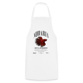 Betta Fish Keeper Modern Streetwear - Cooking Apron - white - Front - AI Model Male 185 dark (185cm)