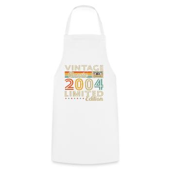2004 Vintage Retro Geburtstagsgeschenk - Kochschürze - Weiß - Vorne - AI Model Male 185 dark (185cm)