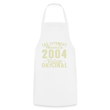 Original 2004 Vinatge Birthday Gift - Cooking Apron - white - Front - AI Model Male 185 dark (185cm)