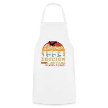Vinatge 1954 Birthday Gift - Cooking Apron - white - Front - AI Model Male 185 dark (185cm)