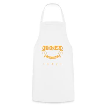 Vinatge 1934 90 Year Old Birthday Gift - Cooking Apron - white - Front - AI Model Male 185 dark (185cm)
