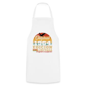 Cadeau d'anniversaire Vinatge 1964 - Tablier de cuisine - blanc - Devant - AI Model Male 185 dark (185cm)