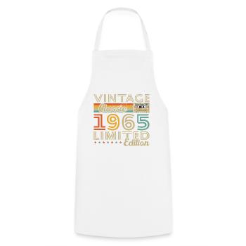 Vinatge 1965 Geburtstagsgeschenk - Kochschürze - Weiß - Vorne - AI Model Male 185 dark (185cm)