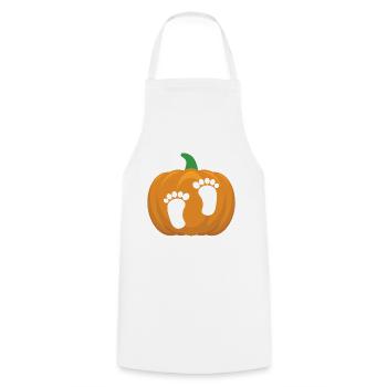 Pregnant Pregnancy Announcement Waiting - Cooking Apron - white - Front - AI Model Male 185 dark (185cm)