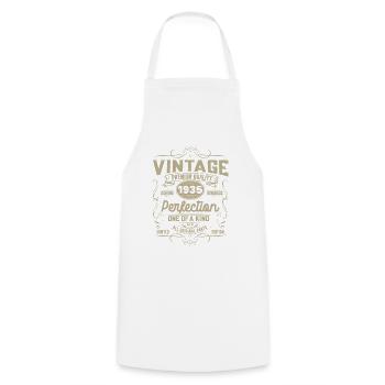 Vintage 1935 Perfection Anniversary Gift - Cooking Apron - white - Front - AI Model Male 185 dark (185cm)