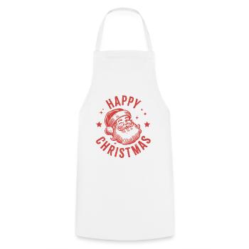 Joyeux Noël Père Noël - Tablier de cuisine - blanc - Devant - AI Model Male 185 dark (185cm)