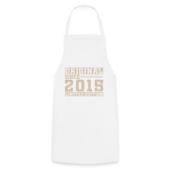 Original 2015 Vintage Retro Anniversary Gift - Cooking Apron - white - Front - AI Model Male 185 dark (185cm)